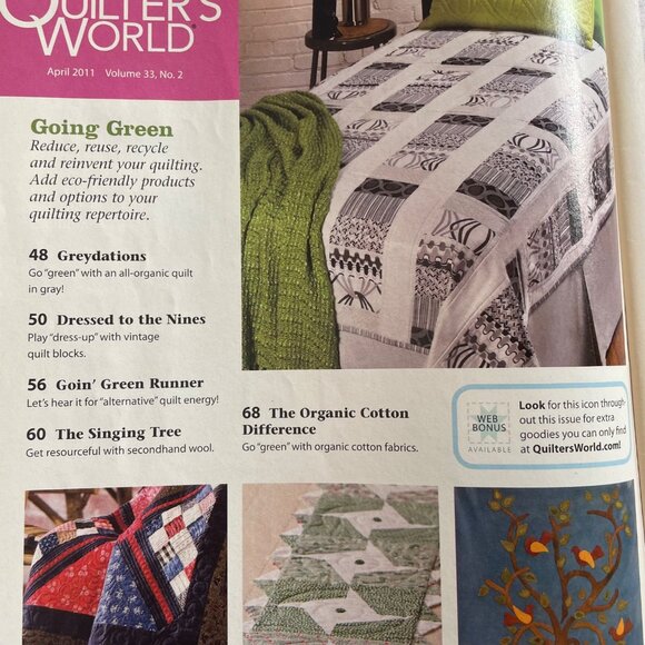 Quilters World Crafting Magazine April 2011 Vol 33 No 2 Paper Piece Posies u - Picture 6 of 12